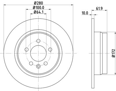 8DD355107261 HELLA Тормозной диск