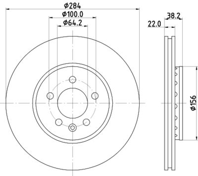 MDC1067 MINTEX Тормозной диск