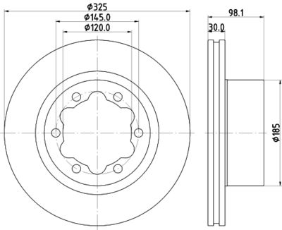 8DD355132201 HELLA Тормозной диск