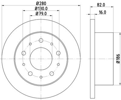 MDC1686 MINTEX Тормозной диск