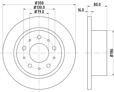 MDC2058 MINTEX Тормозной диск