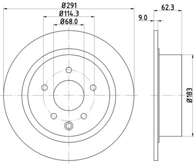 MDC2503C MINTEX Тормозной диск