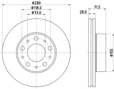 MDC2755 MINTEX Тормозной диск