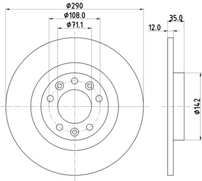 MDC2601 MINTEX Тормозной диск