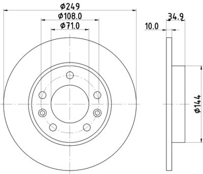 MDC2617 MINTEX Тормозной диск