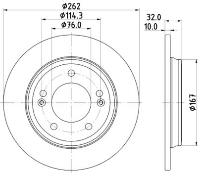 8DD355132611 HELLA Тормозной диск