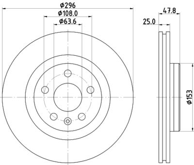 8DD355133441 HELLA Тормозной диск