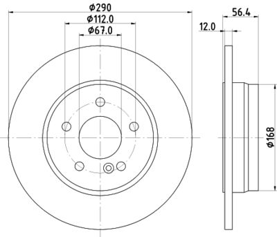 8DD355105951 HELLA Тормозной диск