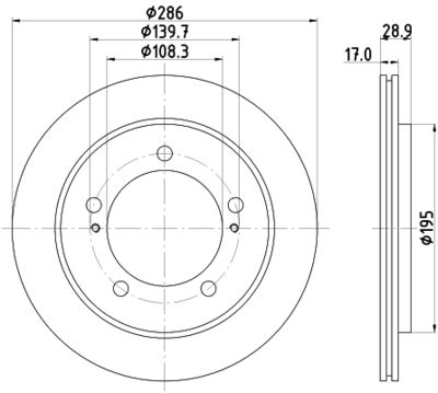 MDC1847 MINTEX Тормозной диск