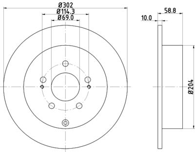 8DD355118801 HELLA Тормозной диск