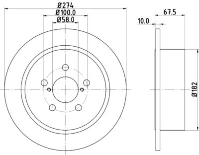 MDC2036 MINTEX Тормозной диск