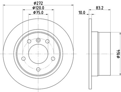 8DD355104821 HELLA Тормозной диск