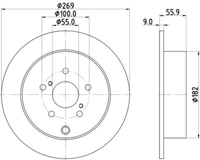 8DD355114891 HELLA Тормозной диск