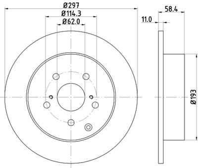 MDC2183 MINTEX Тормозной диск