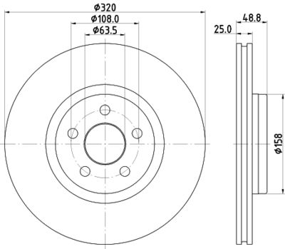 8DD355133561 HELLA Тормозной диск