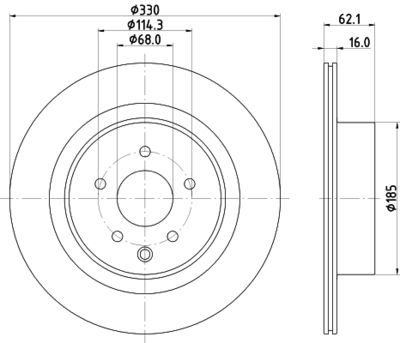 MDC2971C MINTEX Тормозной диск