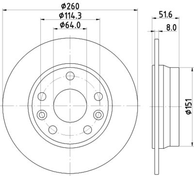 MDC3045C MINTEX Тормозной диск