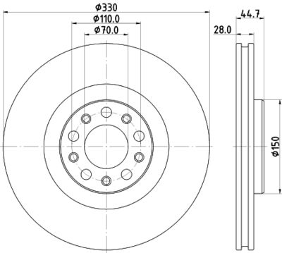 MDC3048C MINTEX Тормозной диск