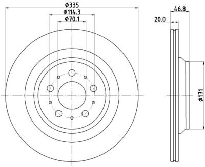 MDC3166C MINTEX Тормозной диск