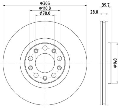 PCD22852 DON Тормозной диск