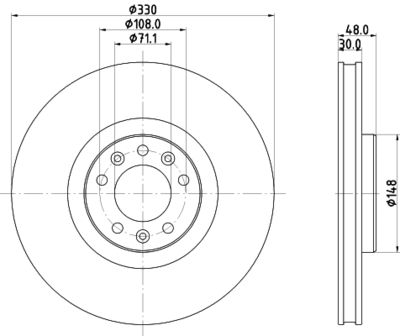 8DD355125331 HELLA Тормозной диск