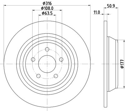 8DD355126581 HELLA Тормозной диск