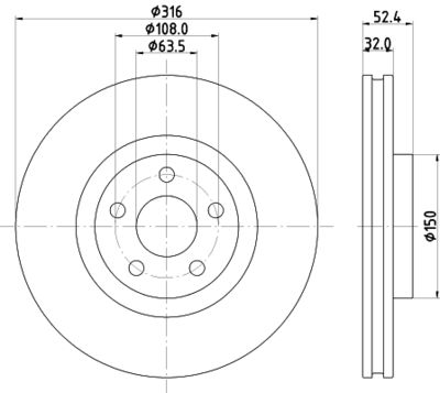 8DD355126701 HELLA Тормозной диск