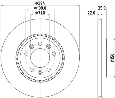 8DD355125401 HELLA Тормозной диск