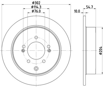 MDC2836C MINTEX Тормозной диск