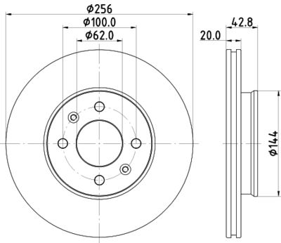 8DD355130001 HELLA Тормозной диск