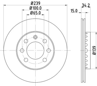 MDC1522 MINTEX Тормозной диск