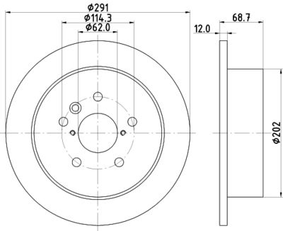 MDC1511 MINTEX Тормозной диск