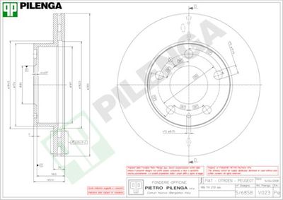 V023 PILENGA Тормозной диск