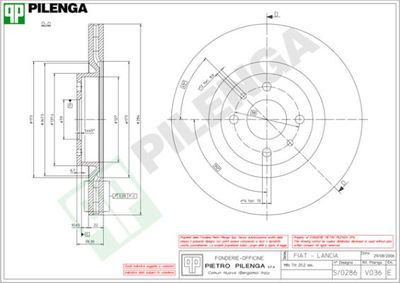 V036 PILENGA Тормозной диск