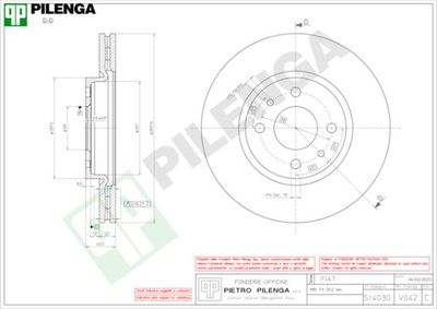 V042 PILENGA Тормозной диск