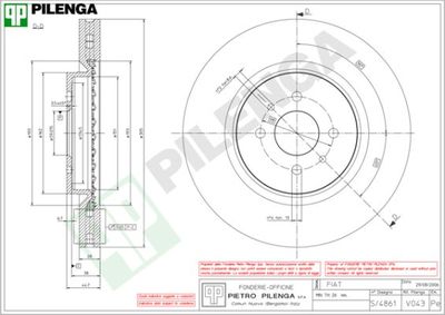 V043 PILENGA Тормозной диск