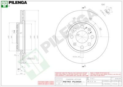 V046 PILENGA Тормозной диск