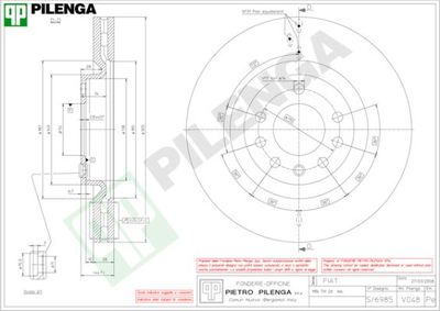 V048 PILENGA Тормозной диск