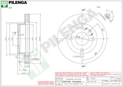 V070 PILENGA Тормозной диск