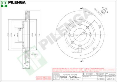 V082 PILENGA Тормозной диск