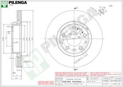 V085 PILENGA Тормозной диск