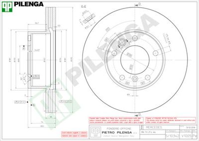 V1005 PILENGA Тормозной диск