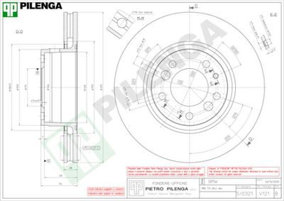 V121 PILENGA Тормозной диск