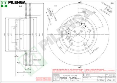 V122 PILENGA Тормозной диск