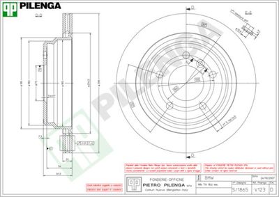 V123 PILENGA Тормозной диск