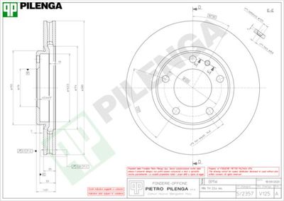 V125 PILENGA Тормозной диск