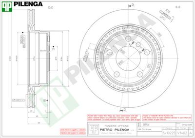 V1402 PILENGA Тормозной диск