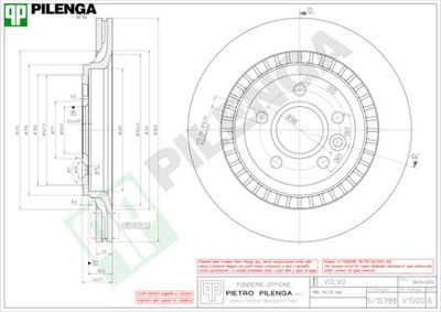 V1500 PILENGA Тормозной диск