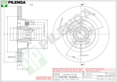 V160 PILENGA Тормозной диск