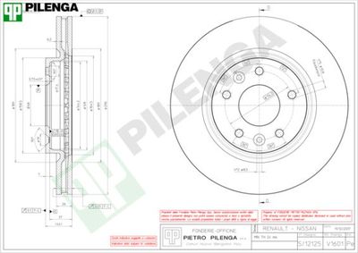 V1601 PILENGA Тормозной диск